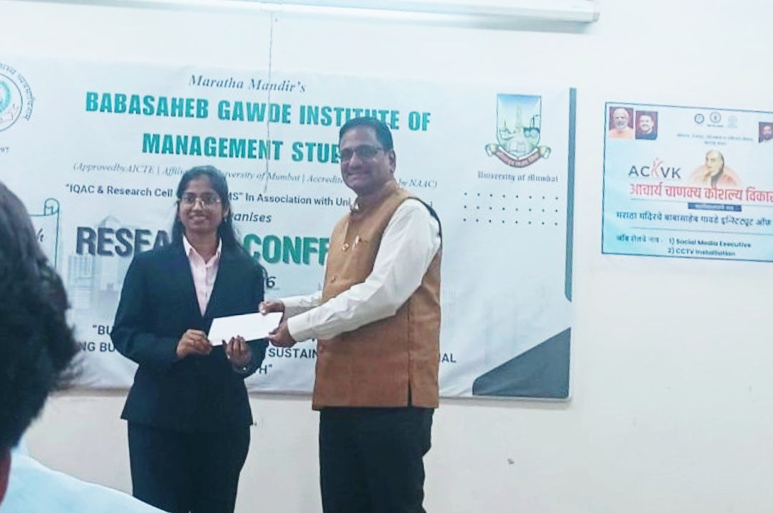 Varsha Gupta Secures Second Prize at the Research Conference 2025–26